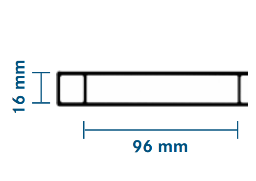 16 mm Stegplatten, Glasklar, Acryl, Highlux® Vertica – Bild 2