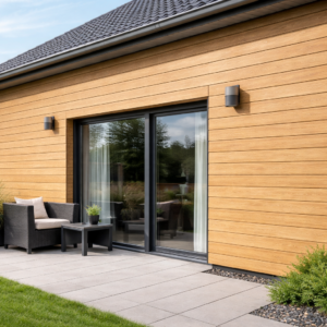 Vollkunststoffpaneele in Holzoptik für Tore, Fassaden und Zäune WILKUBOARD®