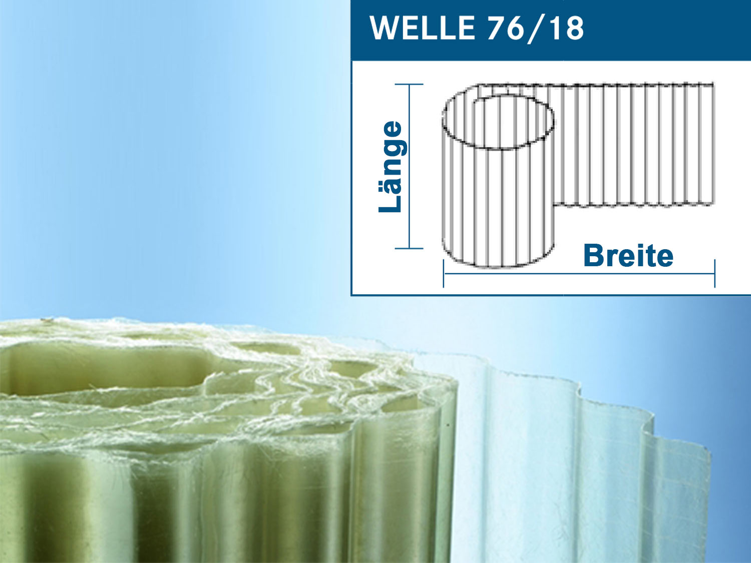 GFK Wellpolyester Rollenware 76/18 - vielseitig & langlebig - transparent Natur – Bild 4